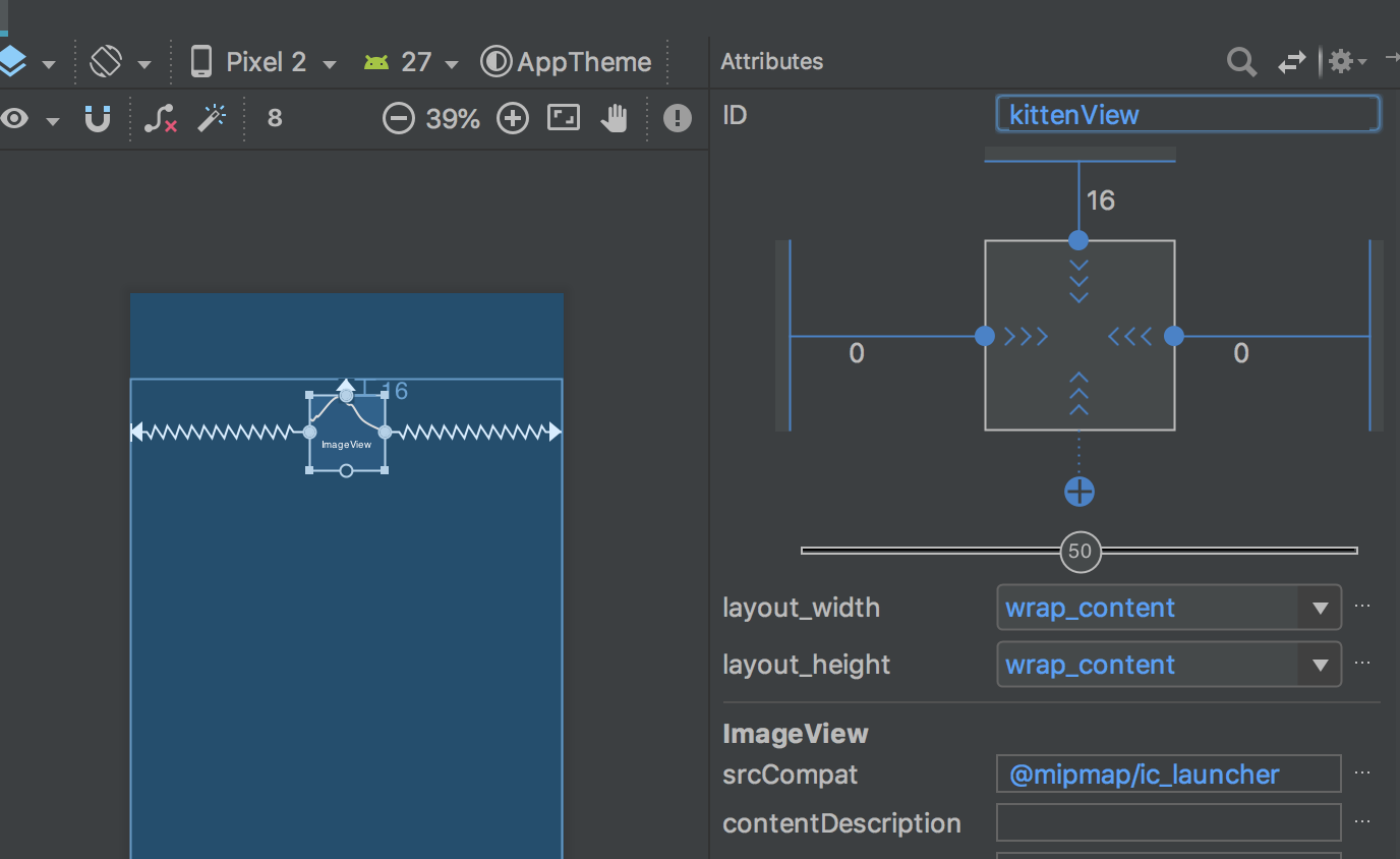 ImageView with attribute panel